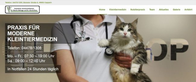 Tierärztliche Gemeinschaftspraxis Dr. Wehage und Dr. Ross aus Cappeln